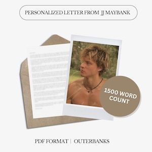 Carta personalizada de JJ Maybank | 1500 palavras | Carta digital personalizada | Pouge Kook