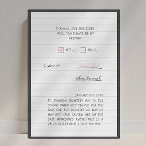 Johnny and Shannon Binding 13 Friends Poster: Jungen von Tommen Serie Minimal | Booktok Liebhaber Romantik Geschenk | Chloe Walsh Buchliebhaber