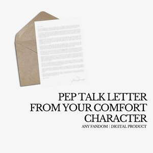 Carta de motivación de tu personaje favorito / Personalizada / Todos los fandoms / Anime / Libros / TV / Películas / Producto digital personalizado / Carta