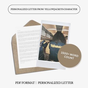 Carta personalizada del personaje de YellowJacket / 1500 palabras / Carta digital personalizada