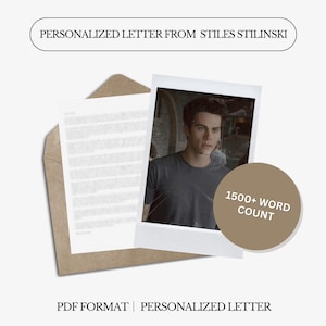 Carta personalizada de Stiles Stilinski / Teen Wolf / 1500 palabras / Carta digital personalizada