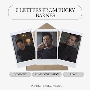 Pacote com 3 cartas diferentes de Bucky Barnes | Mais de 1500 palavras | Carta digital | Não personalizada | Linguagem neutra em termos de gênero