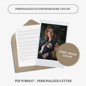 Carta personalizada de Jackie Taylor | Mais de 1500 palavras | Carta digital personalizada