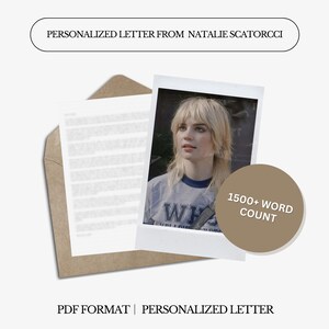 Carta personalizada de Natalie Scatorcci / Más de 1500 palabras / Carta digital personalizada