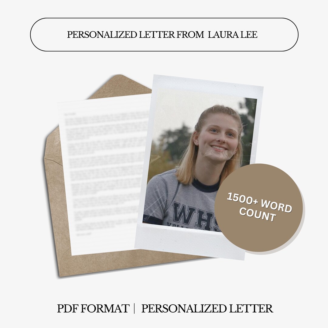 Personalized Letter From Laura Lee | 1500+ Words | Custom Digital ...