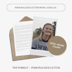 Carta personalizada de Laura Lee | Mais de 1500 palavras | Carta digital personalizada
