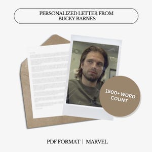 Carta personalizada de Bucky Barnes / Soldado del Invierno / 1500 palabras / Carta digital personalizada