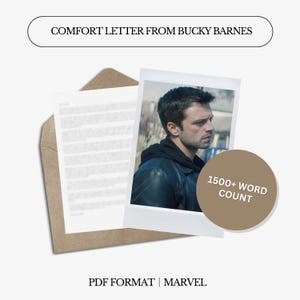 Carta de consuelo de Bucky Barnes / 1500 palabras / Carta digital / No personalizada / Lenguaje neutro en cuanto al género / Descarga instantánea