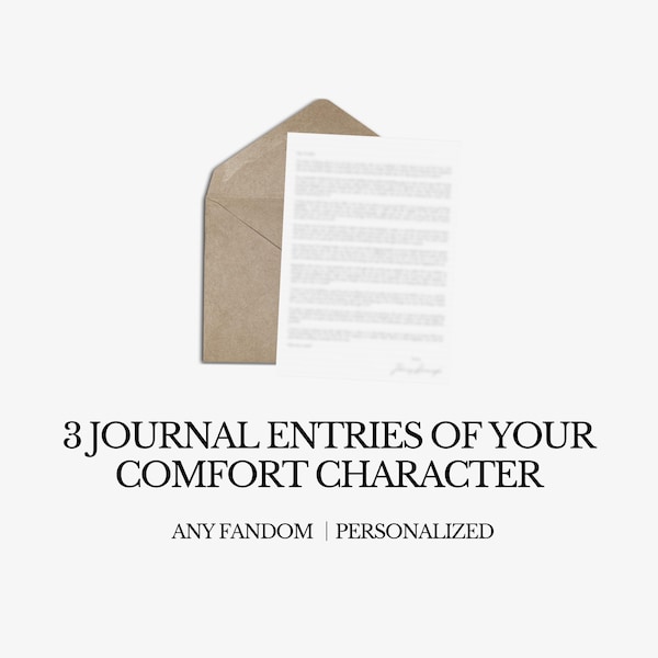 3 dagboekaantekeningen van je troostende karakter | Alle fandoms | Persoonlijk aangepast | Aangepast digitaal