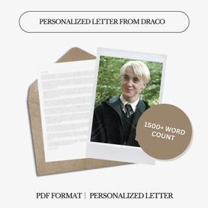 Carta personalizada de Draco M. / Magia / 1500 palabras / Carta digital personalizada