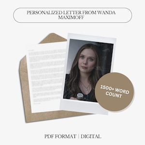 Carta Personalizada de Wanda Maximoff | Feiticeira Escarlate | 1500 Palavras | Carta Digital Personalizada