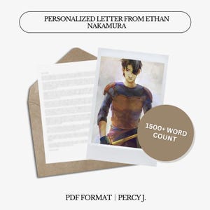 Personalisierter Brief von Ethan Nakamura | Lager Halb B. Mythologie | Digitaler Brief | Personalisiert | Wohlfühlcharakter