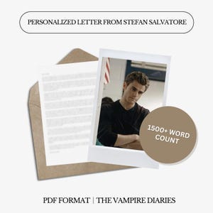 Personalisierter Brief von Stefan Salvatore | Vampire Diaries | Digitaler Brief | Personalisiert | Wohlfühlcharakter