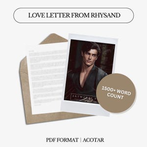 Carta de amor de Rhysand / ACOTAR / 1500 palabras / Carta digital personalizada