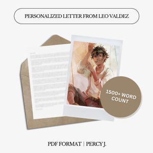 Carta personalizada de Leo Valdez / Campamento Half B. Mitología / Carta digital / Personalizada / Personaje de confort