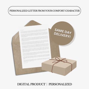 Carta personalizada do seu personagem de conforto | Entrega no mesmo dia | Todos os fandoms | Anime/Livro/TV/Filme | Produto digital personalizado