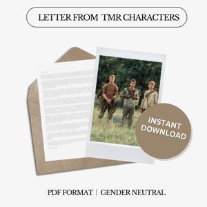 Carta personalizada de un personaje de TMR / 1000 palabras / Carta digital / No personalizada / Lenguaje neutro / Descarga instantánea / PDF