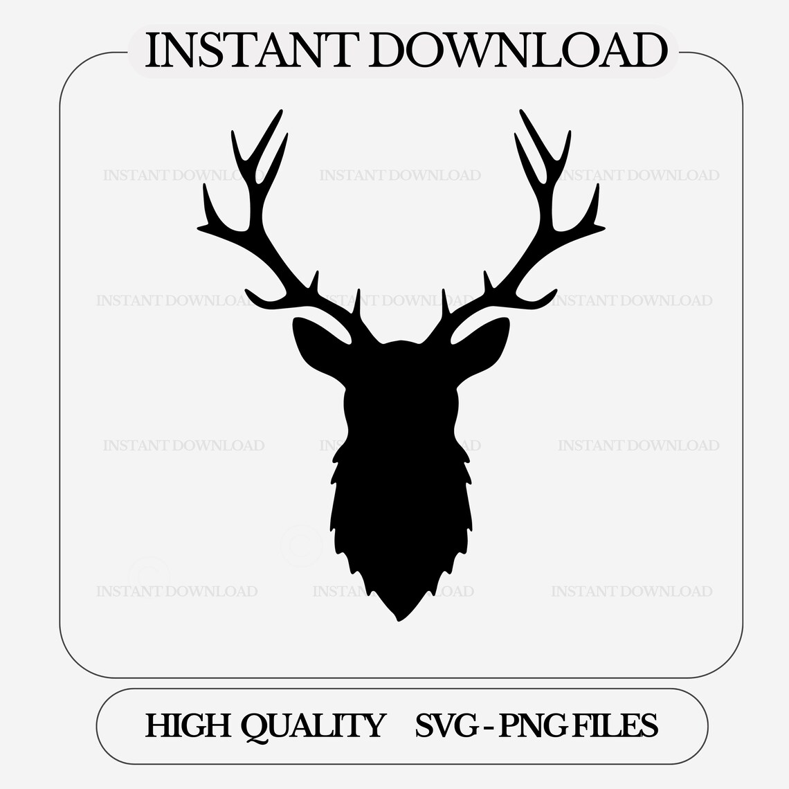 Elk Rack Svg Elk Head SVG, Elk Silhouette SVG, Antlers SVG, Cut File Cricut Instant ...