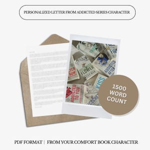 Carta personalizada de un personaje de la serie Addicted / Hermanas Calloway / 1500 palabras / Carta digital personalizada / Romance de Booktok