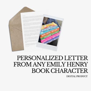 Lettre personnalisée d'Emily Henry | Lettre personnelle | 1500 mots | Lettre numérique personnalisée Booktok pour les amoureux des livres