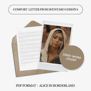 Lettera di conforto di Shuntaro Chishiya / AiB / Non personalizzata / 1500 parole / Lettera digitale
