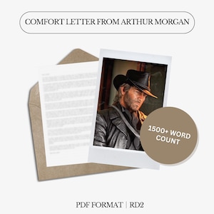 Comfort Letter von Arthur Morgan | RD2 | 1500+ Wörter | Geschlechtsneutral | Sofort Download Digitaler Brief