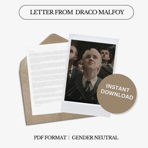 Liebesbrief von Draco Malfoy | 1000 Wörter | Digitaler Brief | Nicht personalisiert | Genderneutrale Sprache | Sofortdownload | PDF-Datei