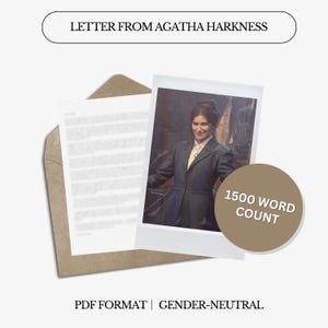 Tröstend, hol mich ab Brief von Agatha Harkness | Agatha All A. |Digitaler Brief| Nicht personalisiert | Gender-Neutral |Instant Download