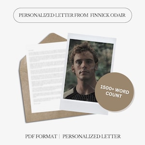 Carta personalizada de Finnick Odair / Hunger G / 1500 palabras / Carta digital personalizada