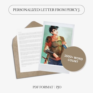Personalisierter Brief von Percy J. | Lager Halb B. Mythologie | Digitaler Brief | Personalisiert | Wohlfühlcharakter