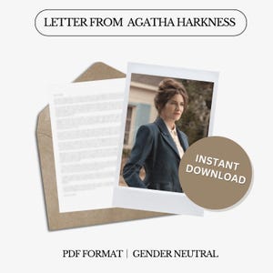Carta de consuelo y amabilidad de Agatha Harkness / Agatha All A. / Carta digital / No personalizada / Género neutro / Descarga instantánea