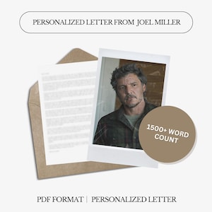 Carta personalizada de Joel Miller | Programa de TV | 1500 palavras | Carta digital personalizada