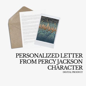 Personalisierter Brief von Percy Jackson Charakter | Lager Halbblut Mythologie | Digitaler Brief | Personalisiert | Wohlfühlcharakter