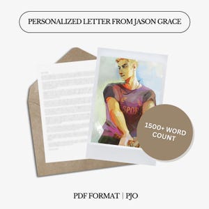 Personalisierter Brief von Jason Grace | Lager Jupiter Halb B. Mythologie | Digitaler Brief | Personalisiert | Wohlfühlcharakter