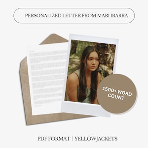 Carta Personalizada de Mari Ibarra | YellowJackets | Mais de 1500 Palavras | Carta Pessoal | Carta Digital Personalizada