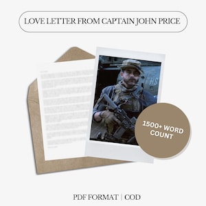 Liebesbrief von Kapitän John Preis | COD | 1500+ Wörter | Geschlechtsneutral | Sofort Download digitaler Brief