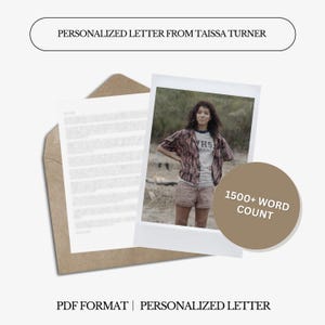 Carta personalizada de Taissa Turner | 1500+ palavras | Carta digital personalizada