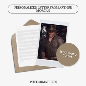 Carta personalizada de Arthur Morgan / RD2 / Más de 1500 palabras / Carta digital personalizada / Carta personal