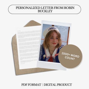 Carta personalizada de Robin Buckley / Más de 1500 palabras / Carta digital personalizada / Carta personal