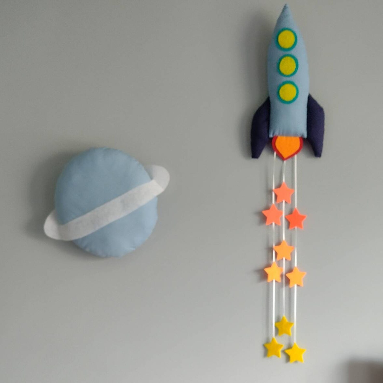 Space Rocket ship Wall Hanging / garland kids bedroom Etsy