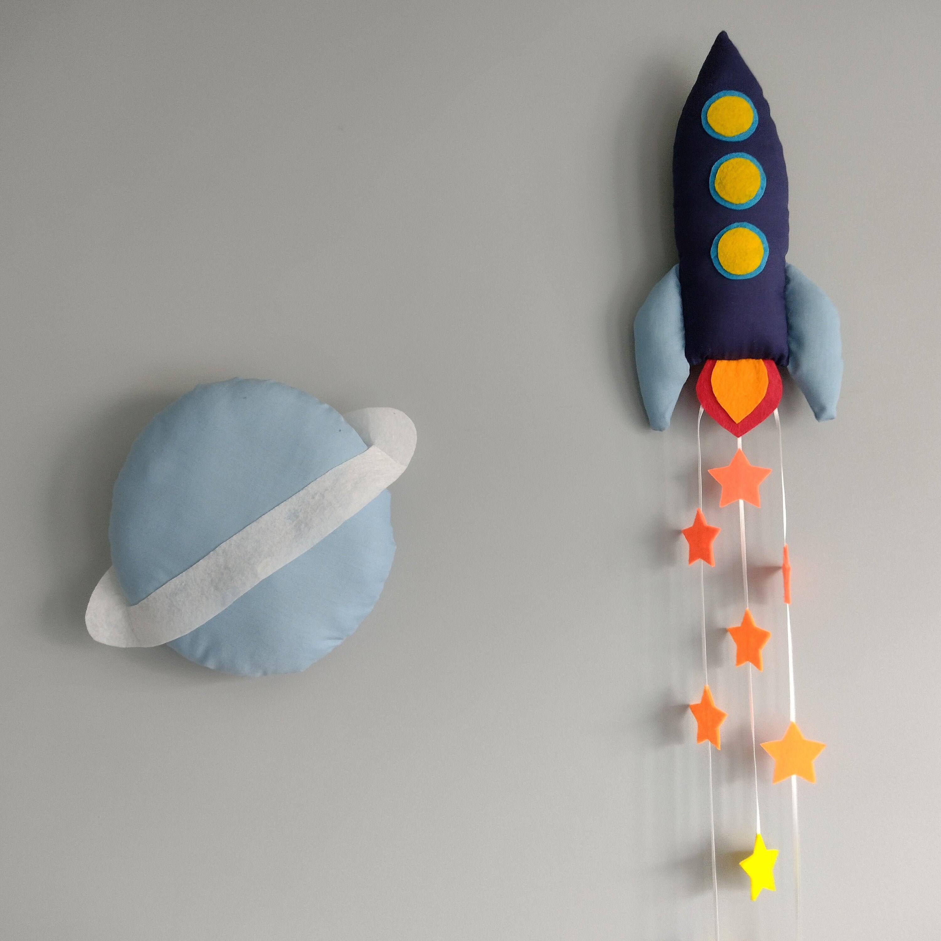 Space Rocket ship Wall Hanging / garland kids bedroom Etsy