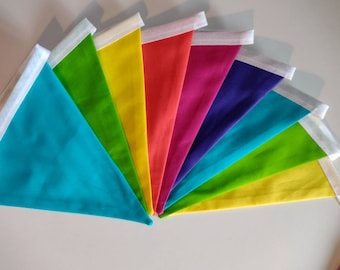 Rainbow Fabric bunting / banner, fabric garland, LGBT bunting Pride bunting, uk
