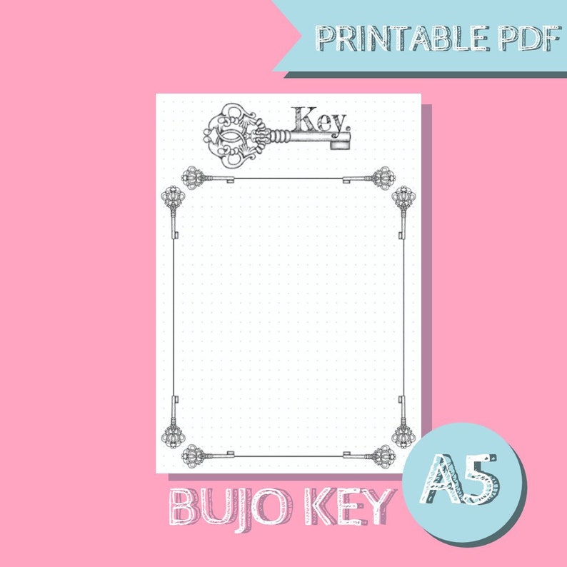 Bullet Magazine Solution (Bullet Magazine Printable) Planner Increase A5 PDF (Bujo Printables) picture about Bullet Journal Key Printable identified as Bullet Magazine Primary (Bullet Magazine Printable) Planner Incorporate A5 PDF (Bujo Printables)