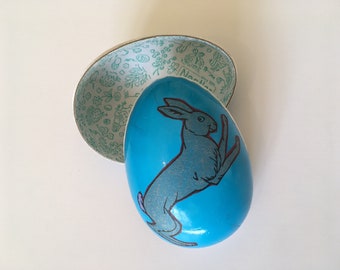 Oster-Ei "blauer Hase", zum Befüllen