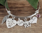 With brave wings she flies, Graduation Keychain, Angel Wing Bracelet, Graduation gift for her, Gift for Daughter, Daughters Graduation