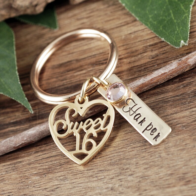 Sweet 16 Keychain Sweet Sixteen Keychain Gift for Sweet 16 Etsy