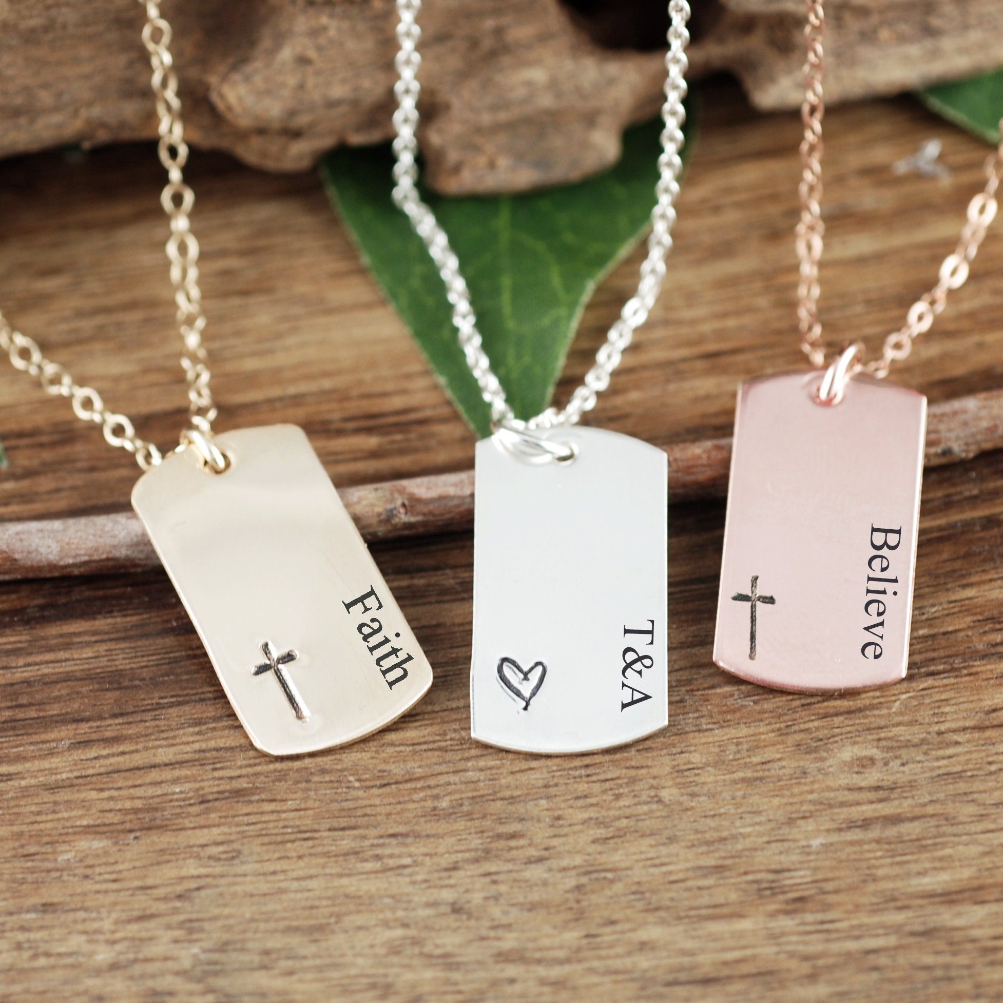dainty dog tag necklace
