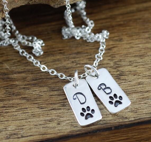 etsy paw print necklace