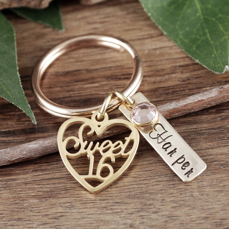 Sweet 16 Keychain Sweet Sixteen Keychain Gift for Sweet 16 Etsy