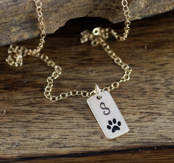 etsy paw print necklace